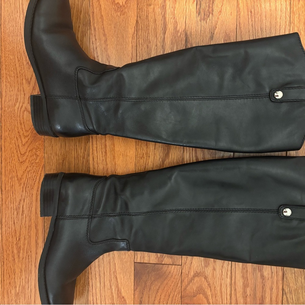 Real leather I.N.C black Knee-High Rider Boots